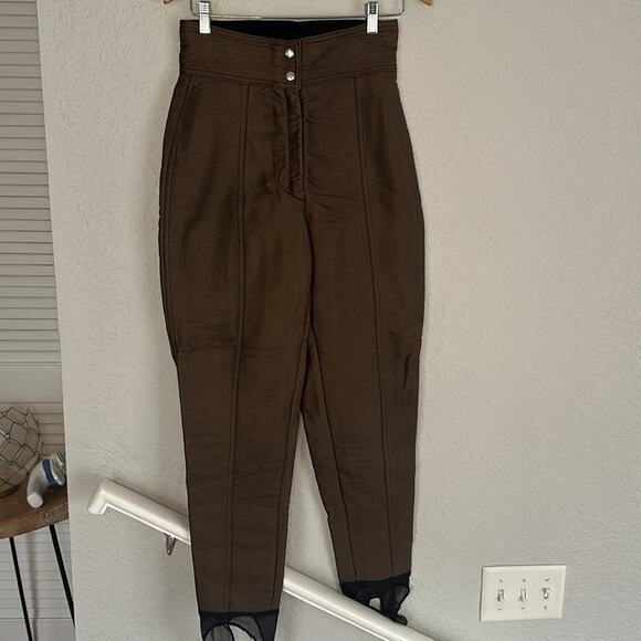 Vintage Head Sportswear Apres Ski Pants Wool Snow Winter Brown Compression - Picture 1 of 9